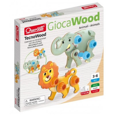 Конструктор Quercetti Tecno Wood Animals (734)