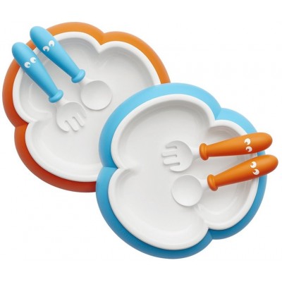 Set pentru hrănire BabyBjorn Orange/Turquoise (074082A)