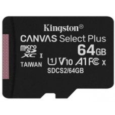 Карта памяти Kingston microSD 64Gb Class10 A1 UHS-I (SDCS2/64GBSP)