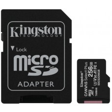 Карта памяти Kingston microSD 256Gb Class10 A1 UHS-I + SD adapter (SDCS2/256GB)