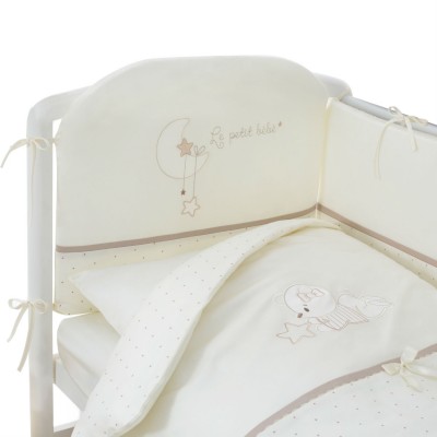 Lenjerie de pat pentru copii Perina Le petit bebe(PB6-01.5) Milk Coffee