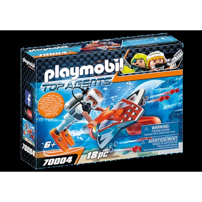 Set de construcție Playmobil Top Agents: Spy Team Underwater Wing (70004)