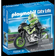 Фигурка героя Playmobil City Life: Motorcycle With Rider (70204)