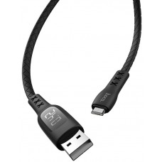 Cablu USB Hoco S6 Sentinel Cable With Timing Display For Lightning Black