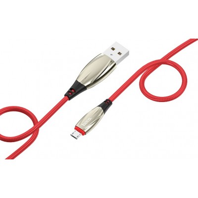 Cablu USB Hoco U71 Star For MicroUSB Red