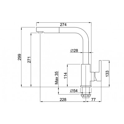 Смеситель для кухни Elleci C 02 Avena 51 (MGKC0251)