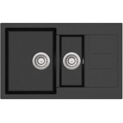 Chiuvetă de bucătărie Aquasanita Tesa SQT151 Black metallic