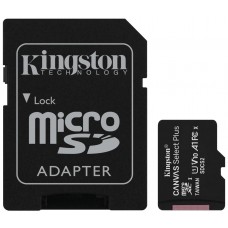 Карта памяти Kingston microSD 64Gb Class 10 UHS-I +SD adapter (SDCS2/64GB)