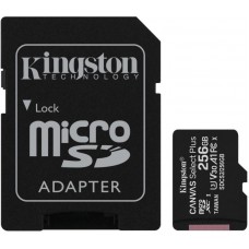 Карта памяти Kingston microSD 256Gb Class 10 U1 + SD adapter (SDCS2/256GB)