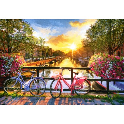 Puzzle Castorland 1000 Picturesquen Amsterdam With Bicycles (C-104536)