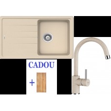 Кухонная мойка Schock Set D-100S Sabbia + Plutos Sabbia + Gift Board