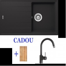 Кухонная мойка Schock SetD-100S Onyx + Plutos Onyx + Gift Board