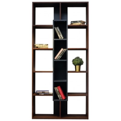 Стеллаж Fabrik Home Tom Орех Каменный/Антрацит 90x35x187cm