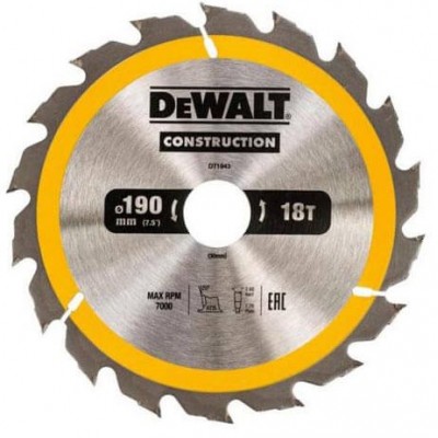 Диск для резки Dewalt DT1943 18T