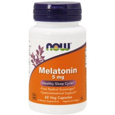 Vitamine NOW Melatonin 5mg 60cap