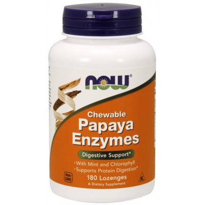 Витамины NOW Papaya Enzyme Chewable 180tab