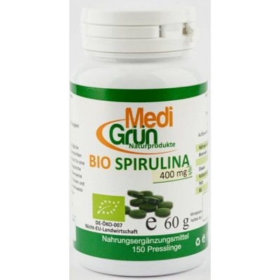 Антиоксидант MediGrun Bio Spirulina 400mg 150cap