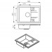 Кухонная мойка Ferro DRGM48/58GA 580x480mm Gray (04991)