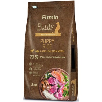 Hrană uscată pentru câini Fitmin Purity Puppy Rice Lamb & Salmon 2kg