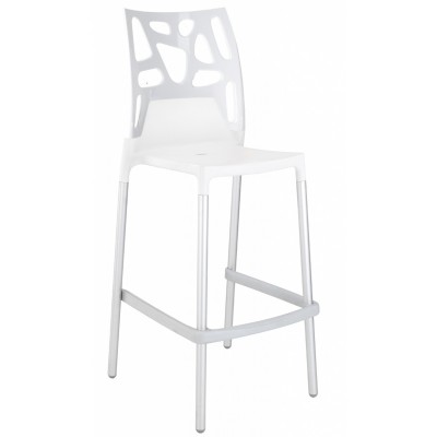 Scaun de bar Papatya Ego-Rock Bar White/White