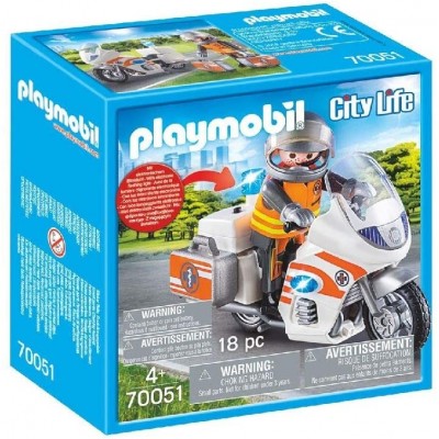 Фигурка героя Playmobil City Life: Emergency Motorbike (PM70051)