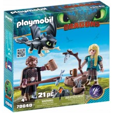 Фигурка героя Playmobil Dragons: Hiccup Astrid and Dragon (PM70040)