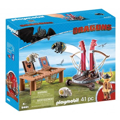 Конструктор Playmobil Dragons: Gobber the Belch with Sheep Sling (PM9461)