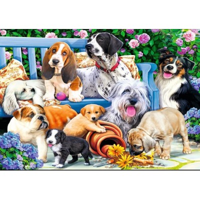 Puzzle Trefl 1000 Dogs in the garden (10556)