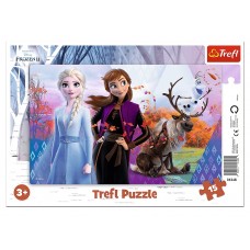 Пазл Trefl 15 Frame Anna and Elsa's Magical World (31348)