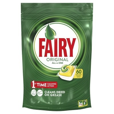 Detergent pentru mașine de spălat vase Fairy Original All In One 60cap