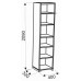 Стеллаж Ambianta Oscar 400x2090mm Bardolino