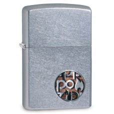Brichetă cu benzină Zippo 29872 Button Logo Design