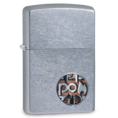 Brichetă cu benzină Zippo 29872 Button Logo Design