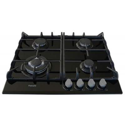 Plită incorporabilă cu gaz Fabiano FHG 10-44 GH-T Black Glass