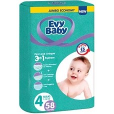 Подгузники Evy Baby Maxi 4/58pcs