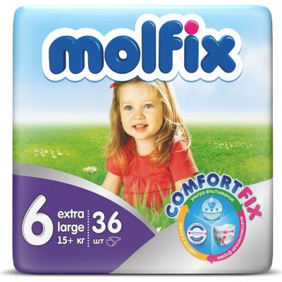 Scutece Molfix Extra Large 6/36pcs
