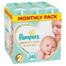 Подгузники Pampers Premium Care Mini 2/240pcs