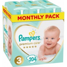 Подгузники Pampers Premium Care Midi 3/204pcs