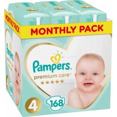 Подгузники Pampers Premium Care Maxi 4/168pcs