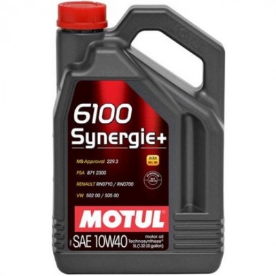 Моторное масло Motul 6100 Synergie+ 10W40 5L