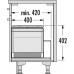 Coș de gunoi Hailo AS Triple XL 600 28/28 (3631681)