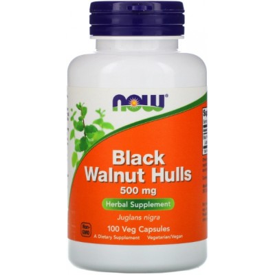 Витамины NOW Black Walnut Hulls 100cap