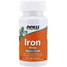 Vitamine NOW Iron 18mg 120cap