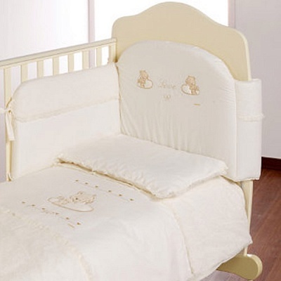 Protectie laterala pentru patut Italbaby Love (210.0040) Beige