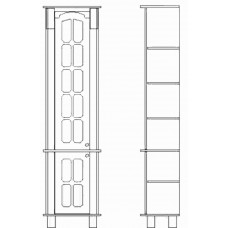 Dulap baie КМК Версаль 2Д Albastru/Argintiu (0454.6)