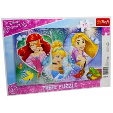 Puzzle Trefl 15 Frame Three smiling princesses (31279)