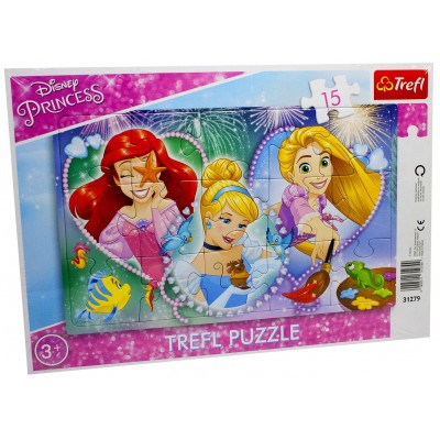 Пазл Trefl 15 Frame Three smiling princesses (31279)