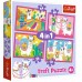 Puzzle Trefl 4in1 Lamas on vacation (34322)