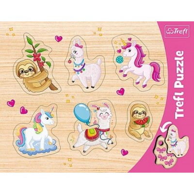 Puzzle Trefl 6 Frame Shaped Unicorns Lammas and Sloths (31311)