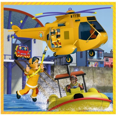 Puzzle Trefl 3in1 Fireman Sam in action (34844)